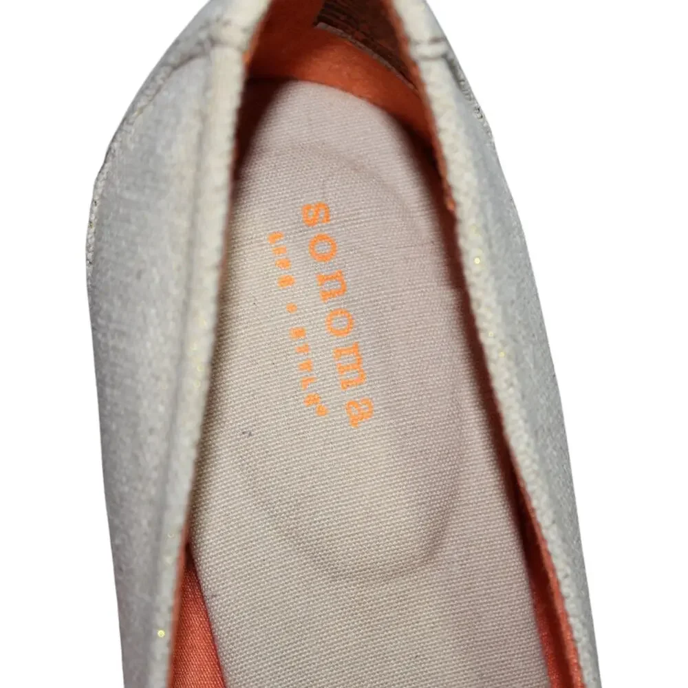 Sonoma Beige Wedge Sandals Size 8.5